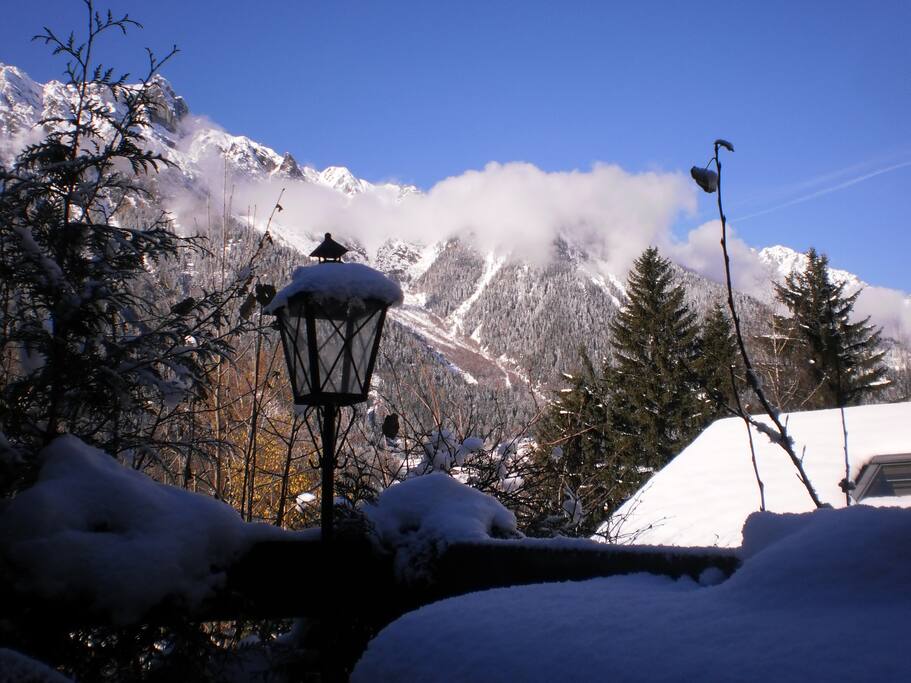 Vue du chalet sur le Brévent