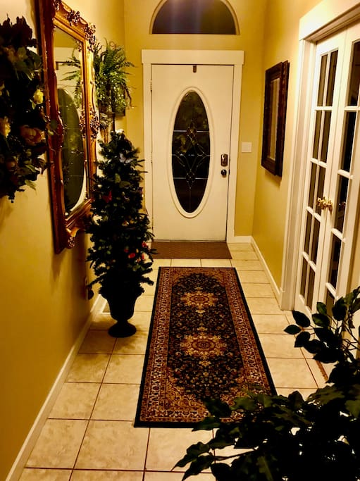 Entry way into private downstairs Suite with private bedrooms and bathrooms