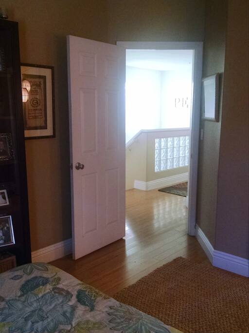 View from the Guest Bedroom into the upstairs of our home