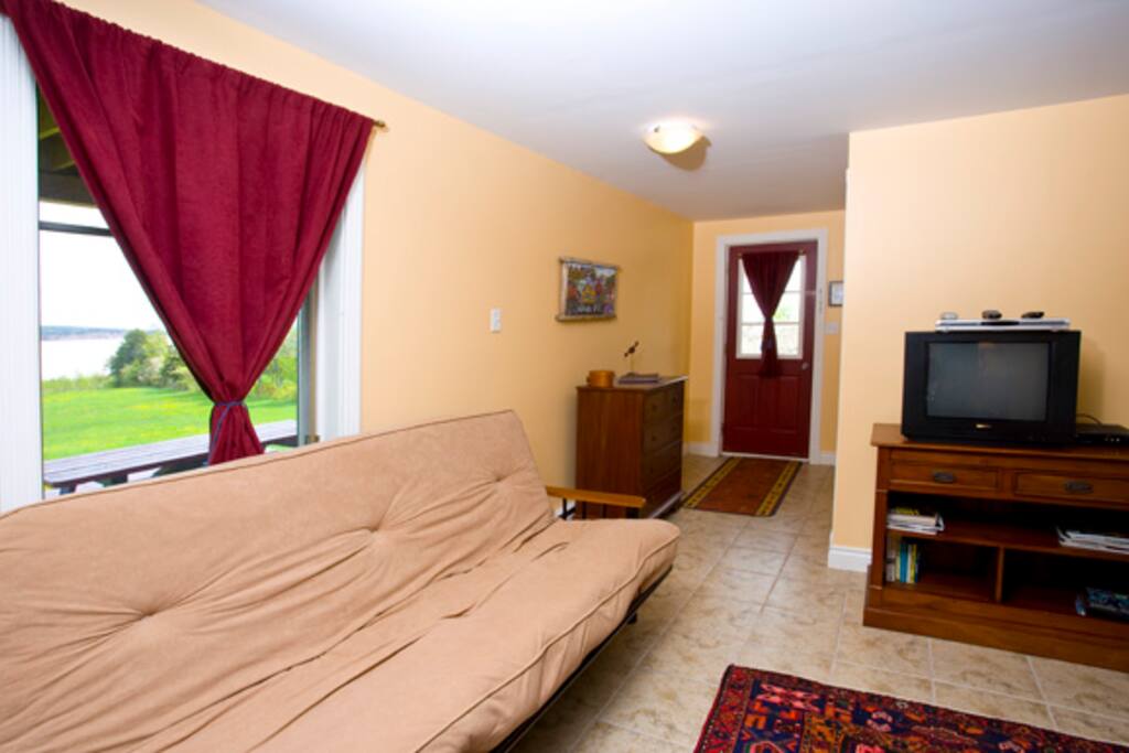 View of living area and private entrance
in Artisan Suite