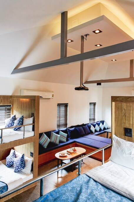 view from the upper bunk bed