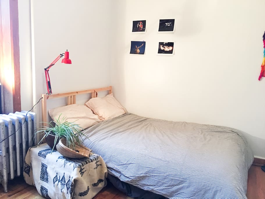Full bed with a great window, full closet, and lots of privacy.