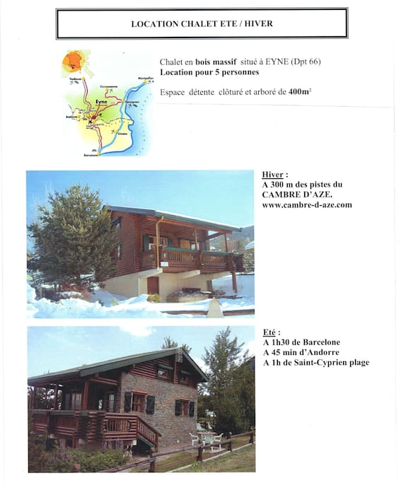 vue du chalet :
Hiver & Eté