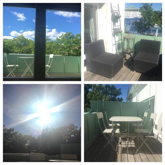 The terrace with new furniture