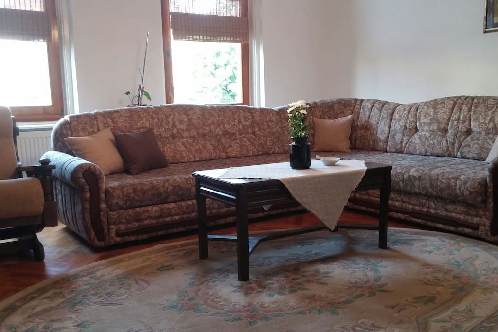 Sofa can be unfolded, suitable for two persons.