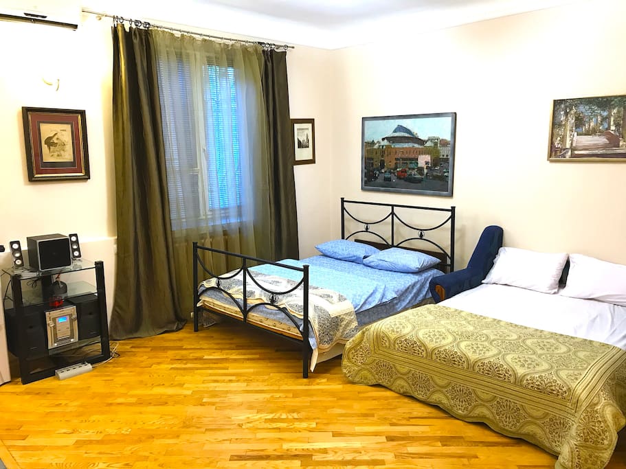 Double bed + folded bed