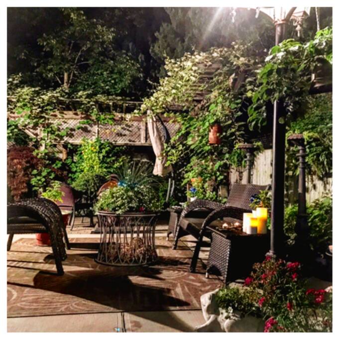 Romantic outdoor patio for your personal use