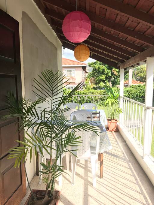 Another view of the balcony and hangout spot.