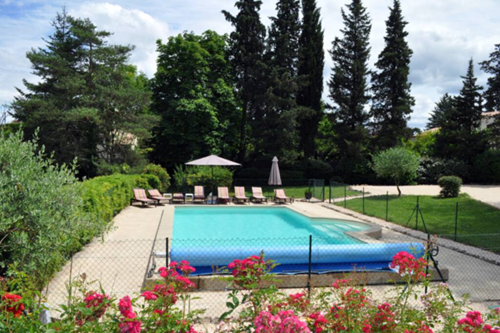Piscine au sel chauffée