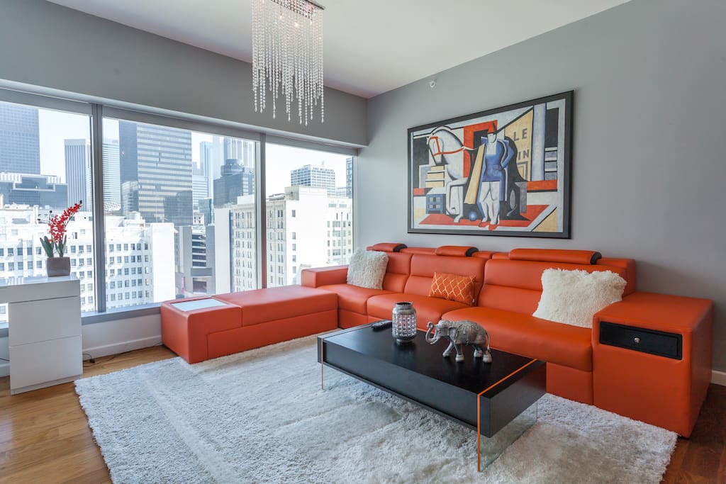 Gorgeous living room with custom