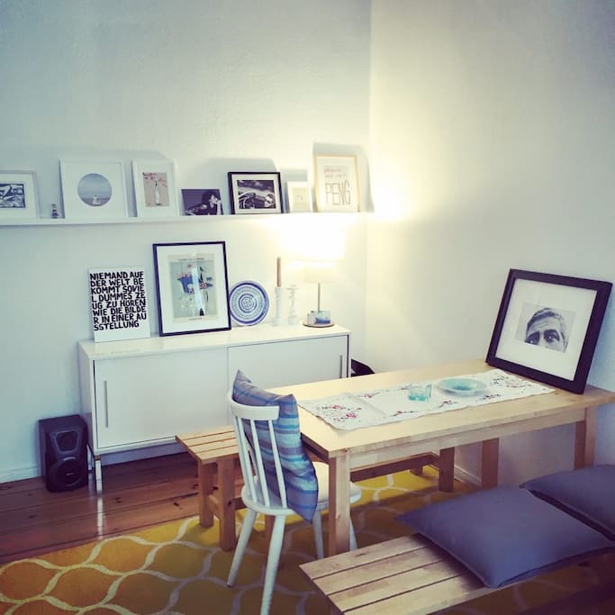 Living room - dining and working area
