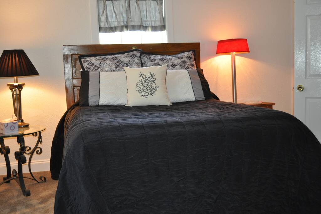 Another picture of the queen sized bed.