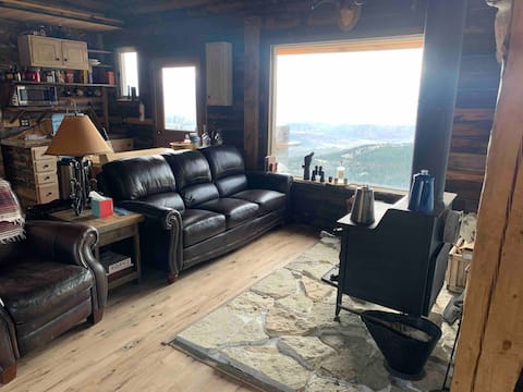 The Whiskey Cabin high in the Rocky Mountains