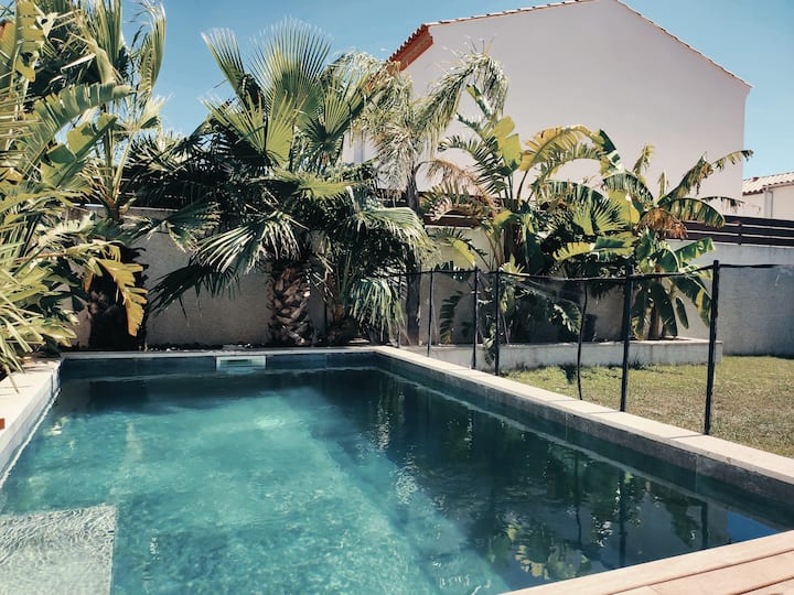 Tout Confort Au Calme Avec Piscine - Mèze