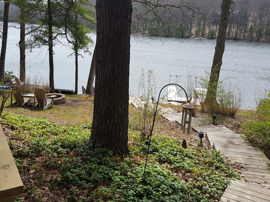 Fire Pit over looking the lake.