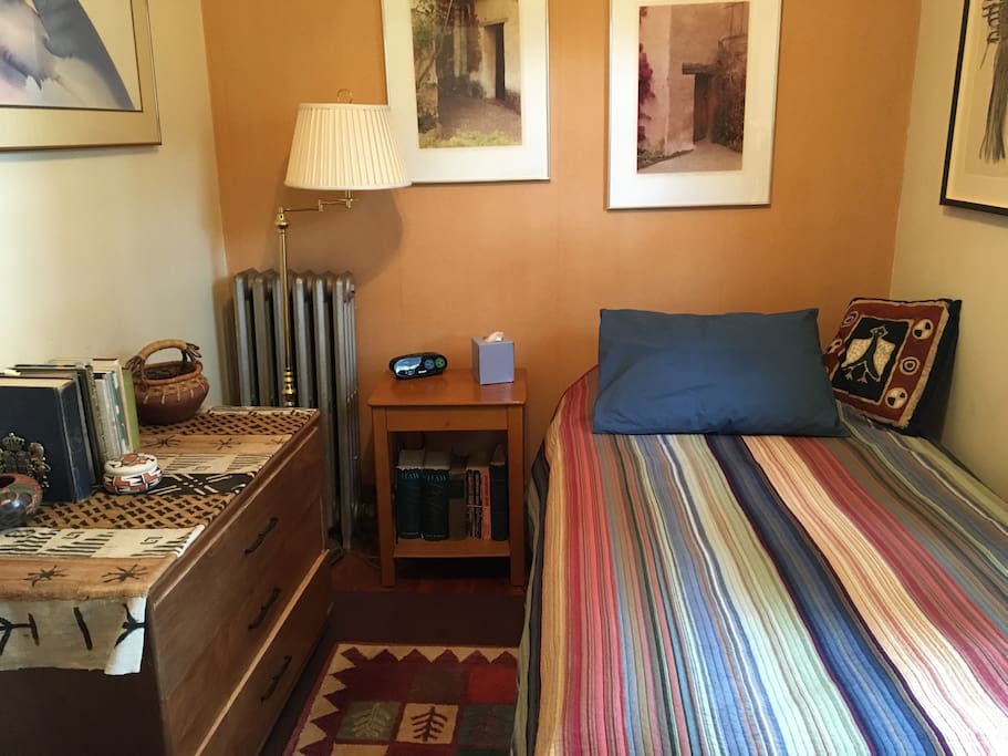 Upstairs bedroom for one, next door to bathroom.
