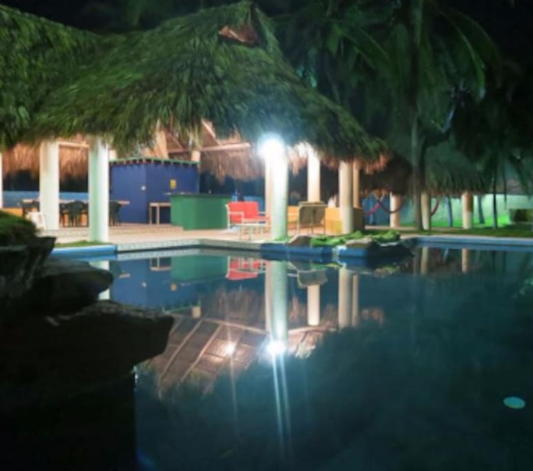 Swimming pool at night 1