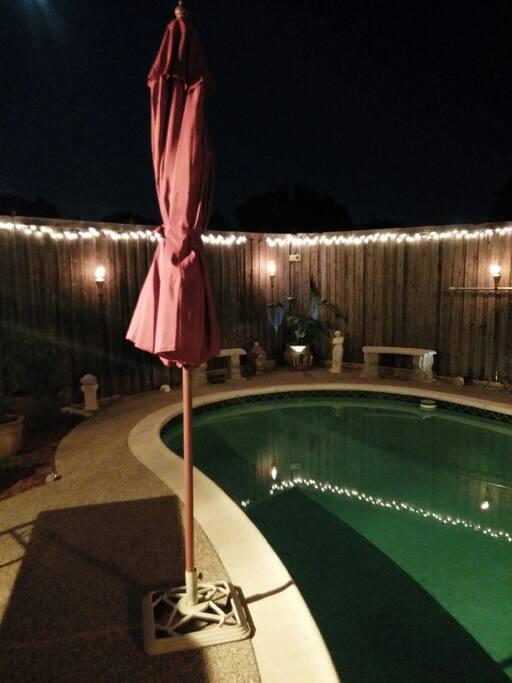 9 ft privacy fence
Non Heated Pool