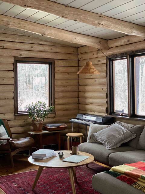 Mountaintop Log Cabin With Views