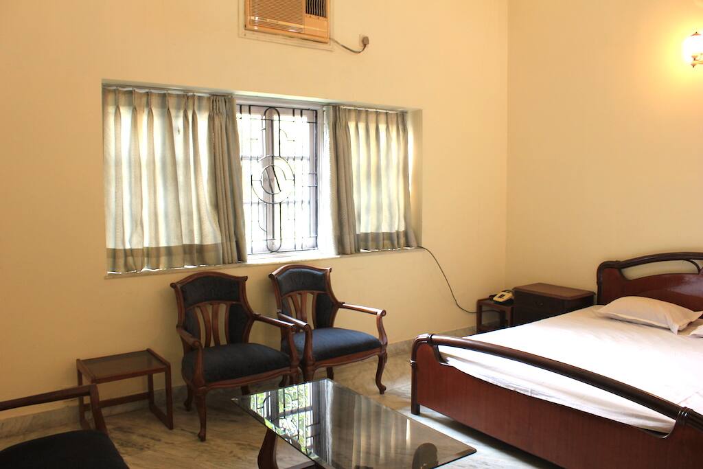 The first bedroom - seating area.