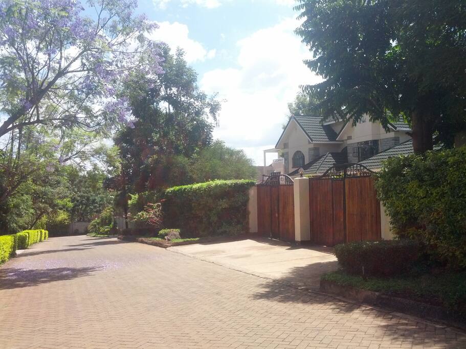 2nd Gate to the right leads to thr guest apartment separate from main house.