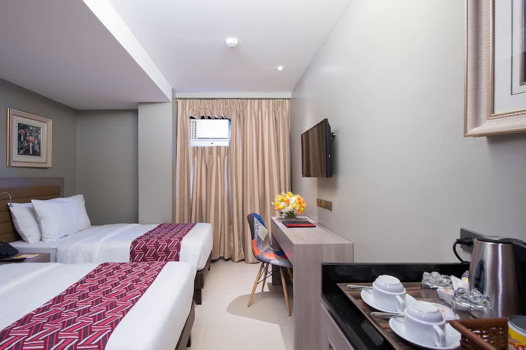 Green A/C to comfort you and Mother Nature. Flatscreen LED TV for your pleasure