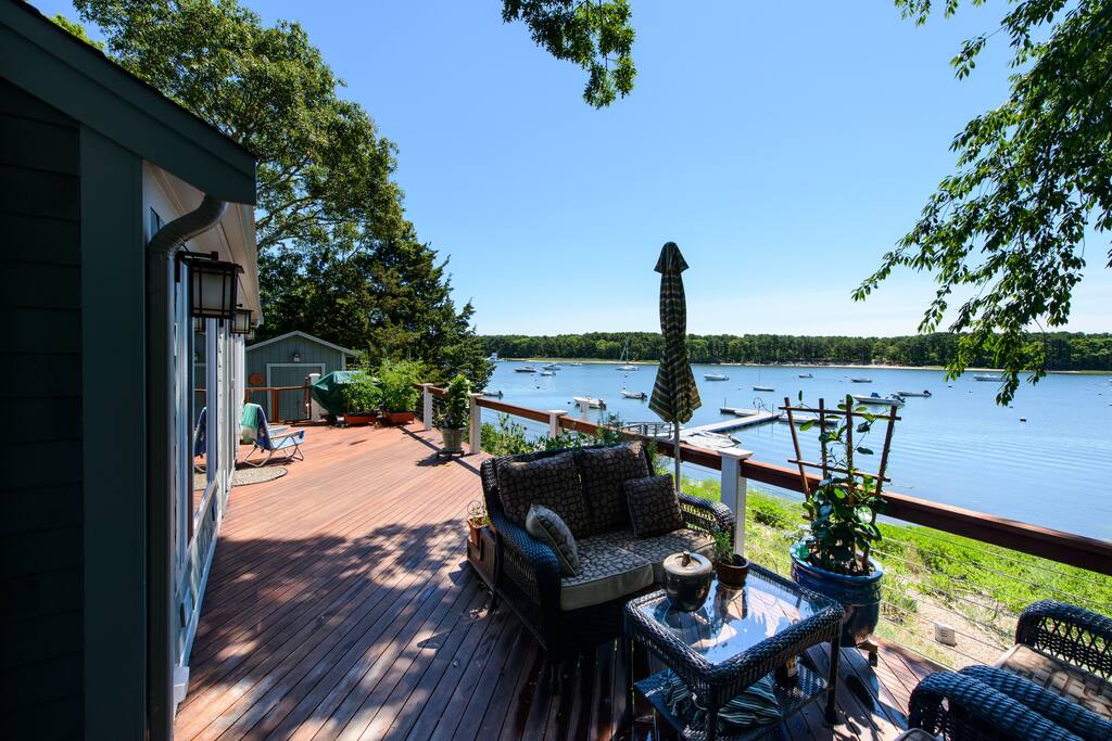 Enjoy breakfast on the deck