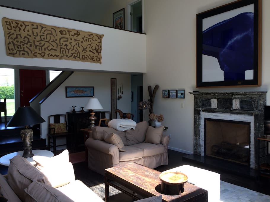 Fire place and floating walkway