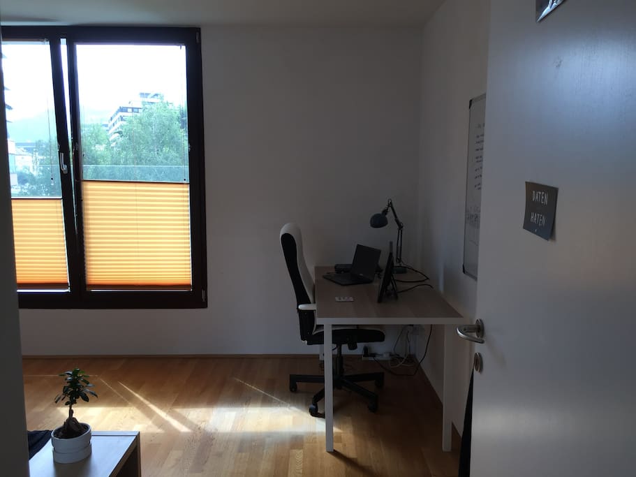 Desk if you want to sit and do some work.