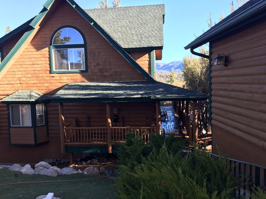 View south to the ski areas between house and garage