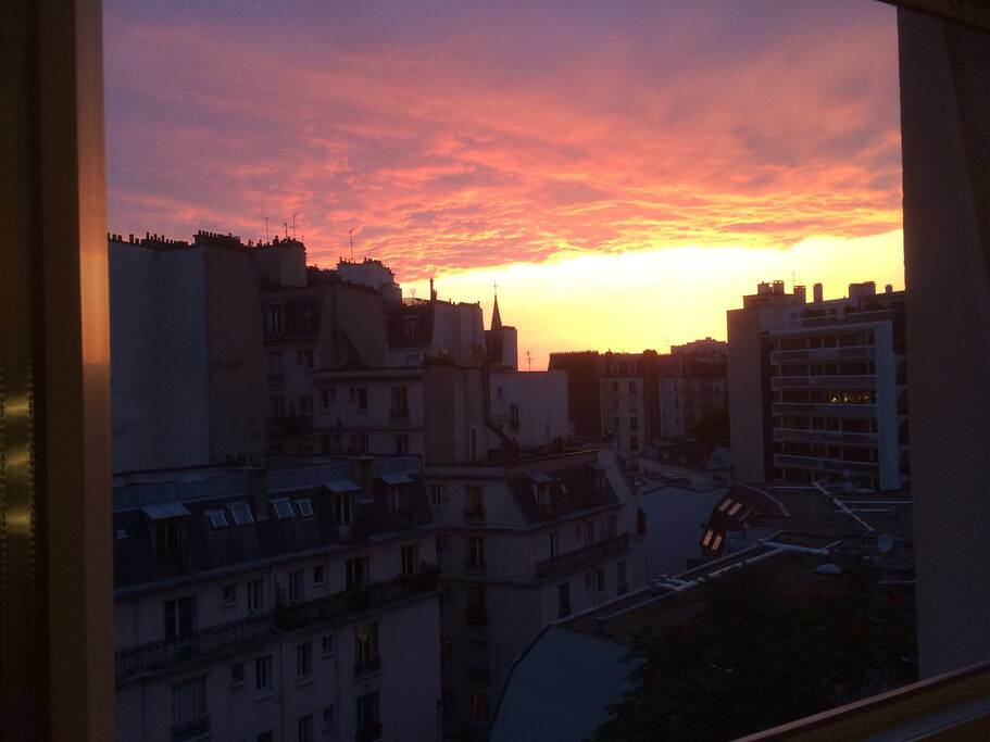 Coucher de soleil depuis l'appartement