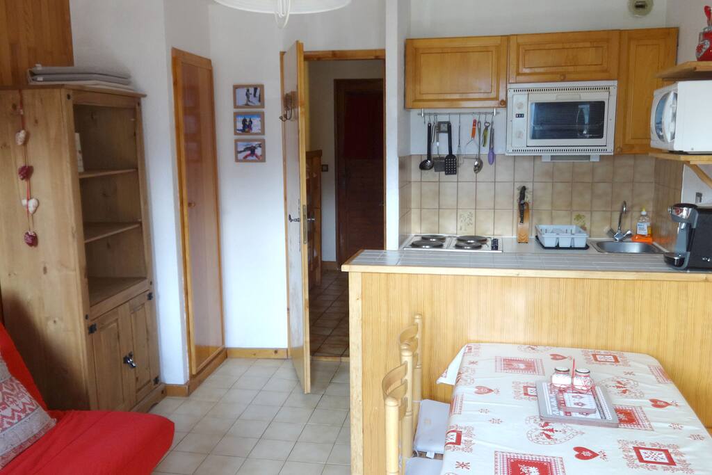 Open kitchen is well equipped