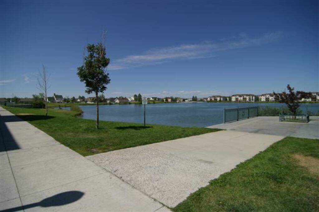The Lake at River Rock, this sits to the North of the Drake Plaza