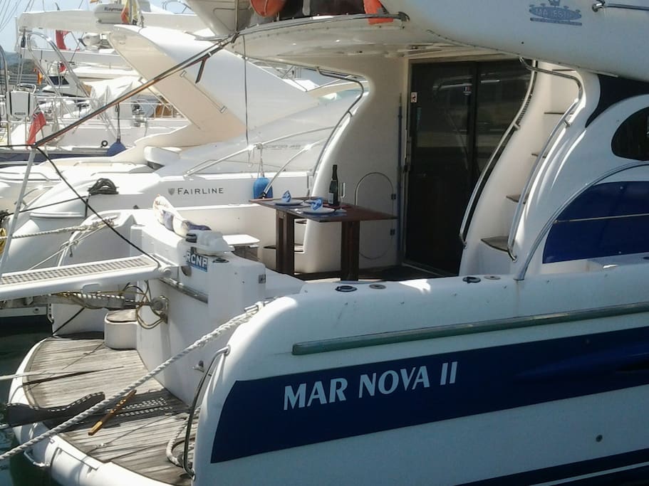 Pasarela automatica y entrada al barco