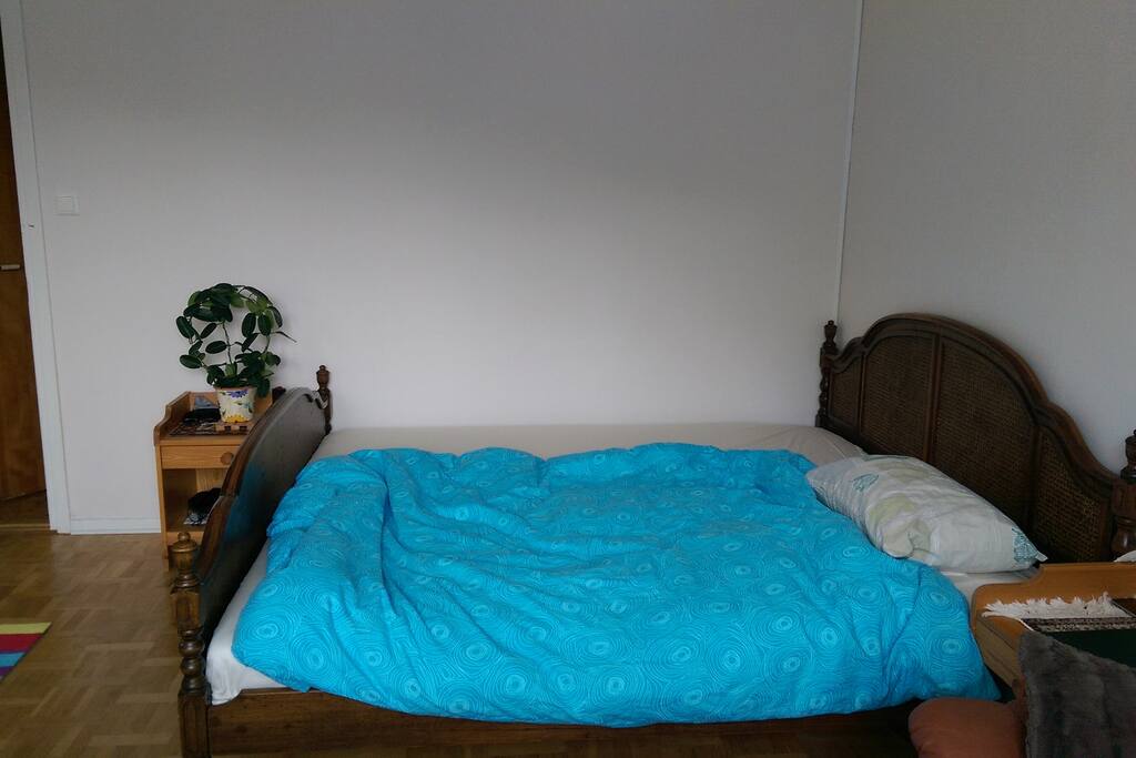 The queen bed