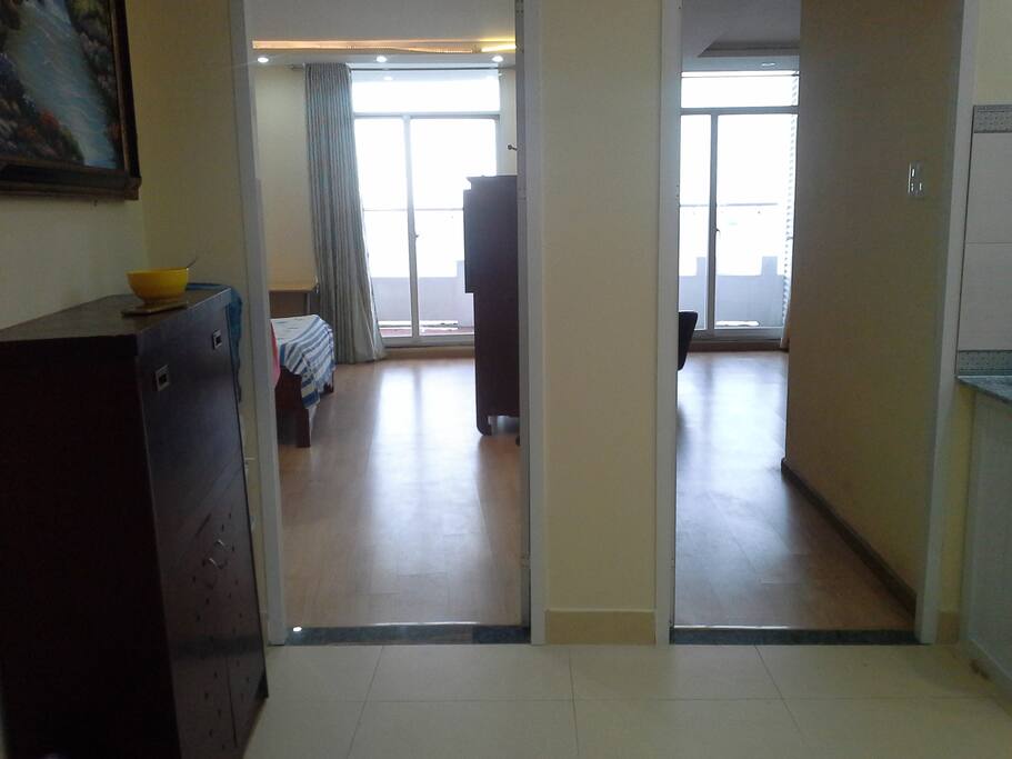 Picture of the entrance to the two bedrooms wit common balcony and splendid view
