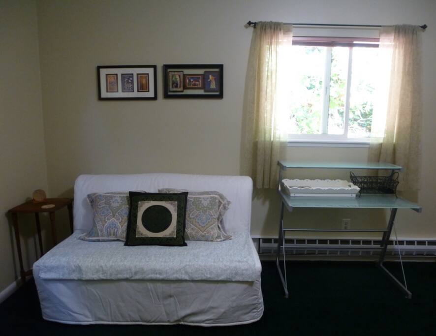Sofa converts into double bed