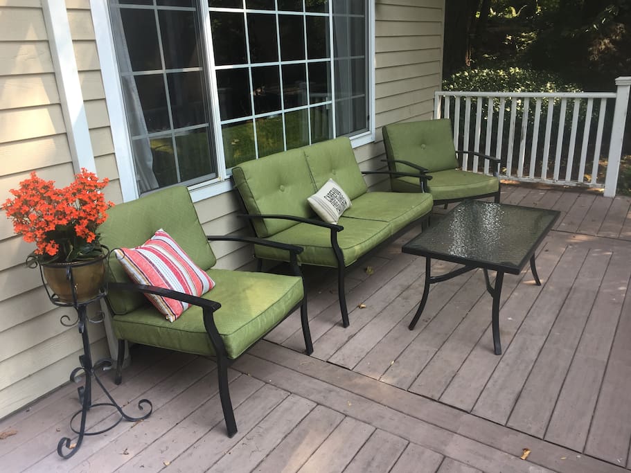 Cozy deck to sit back and relax!