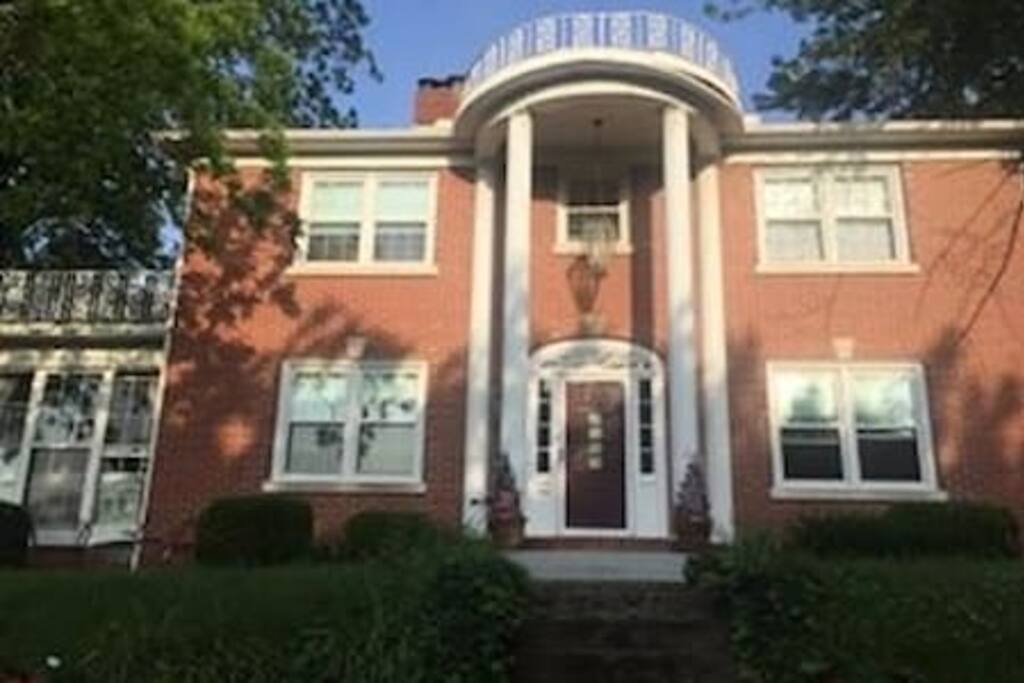 My home. It was built in 1939 by Arnold Habig, the founder of Kimball. There are seven different species of wood in the home.