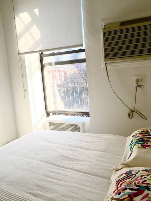 window open / fire escape / AC