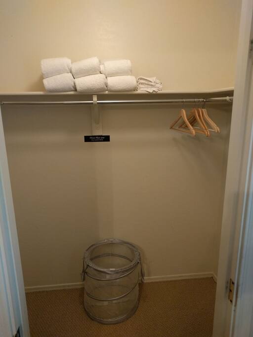 Your Luxurious Towels and Wash Cloths, and the Laundry basket where you will toss used ones in
