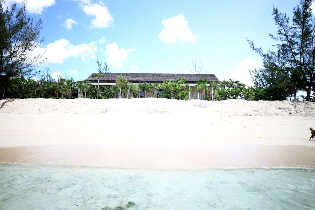View of the lodge from the beach.
