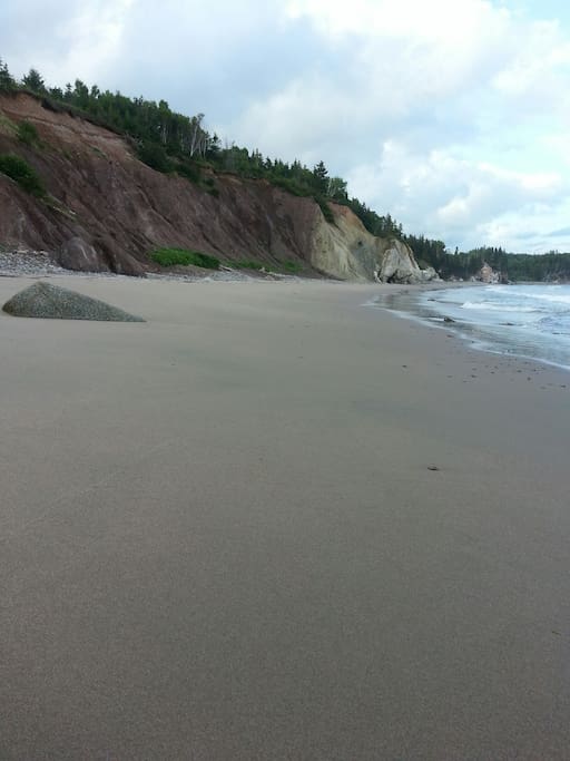 The property's beach.