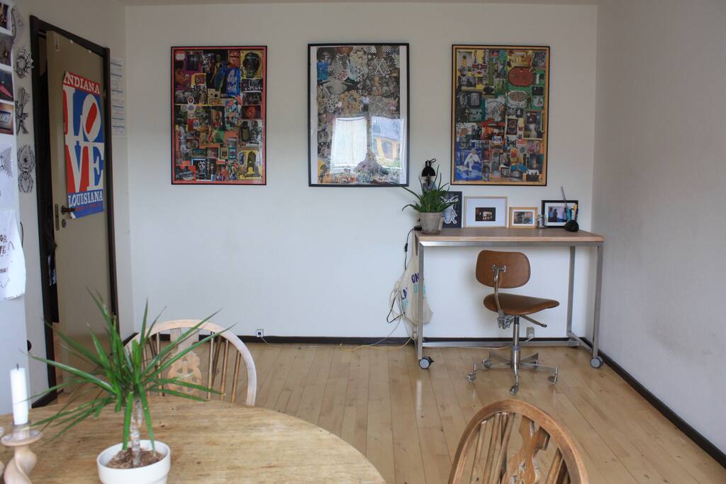 Living room, office space