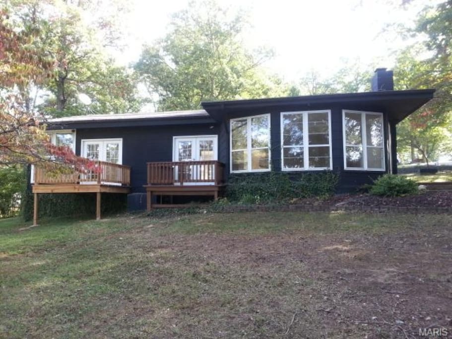 Back of home/two decks to view eclipse over the lake from