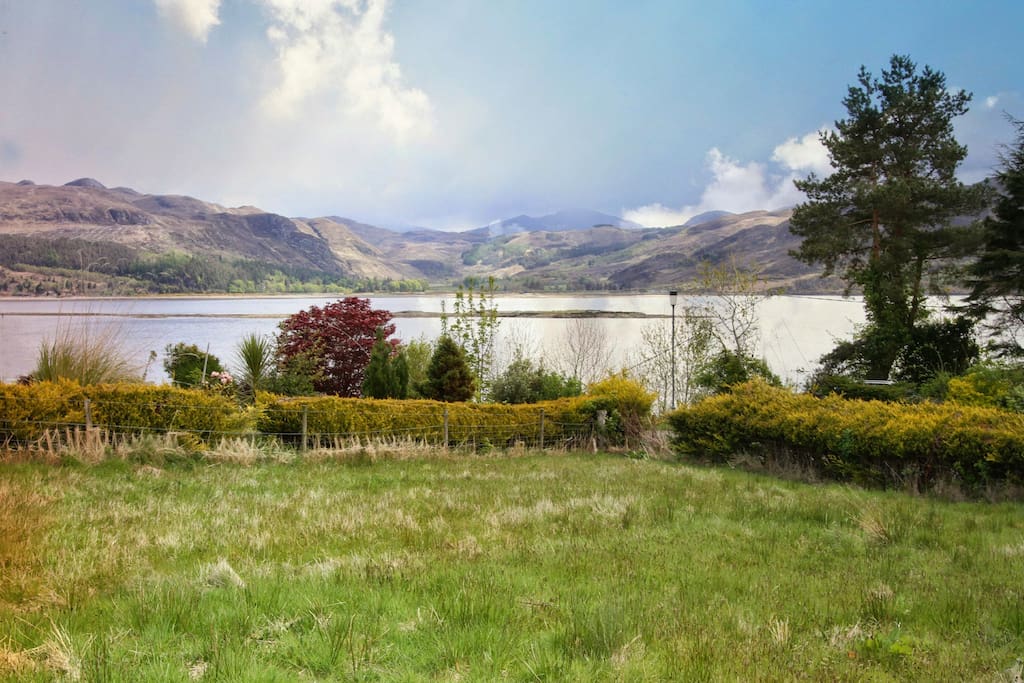 View from
Druim-nan-Deur
onto Attadale award winning gardens
