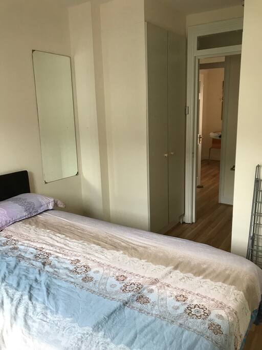 Double Bed with Mirror and Wardrobe