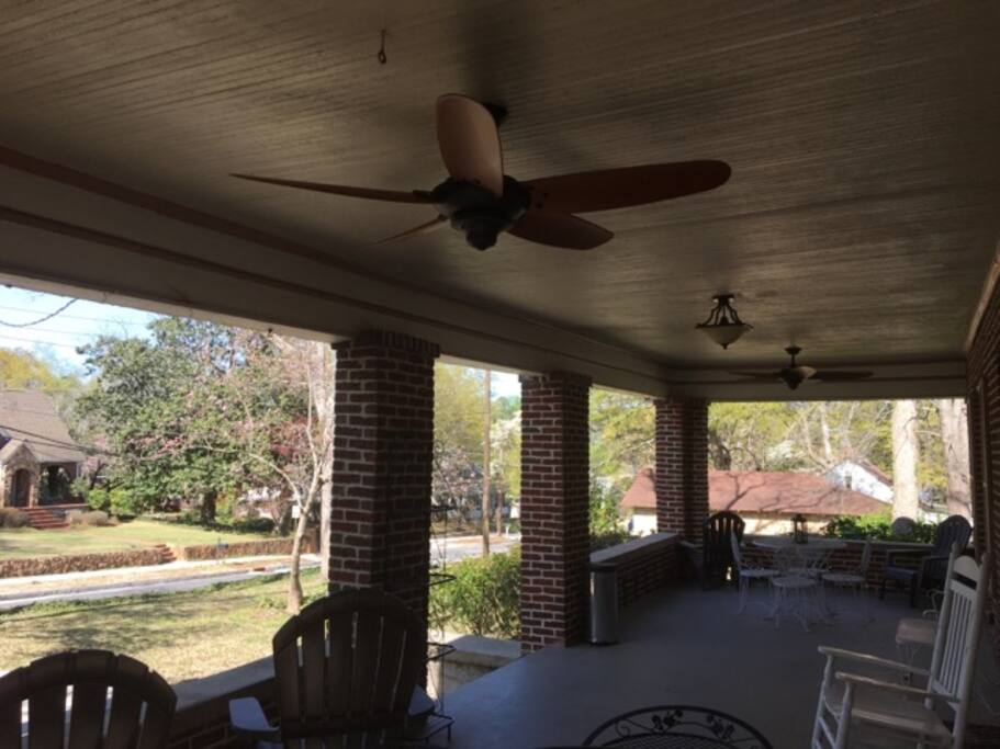 The best front porch in Stone Mountain is perfect for sitting and watching the world go by. Watch hikers and bikers as they make their way into and out of the park.