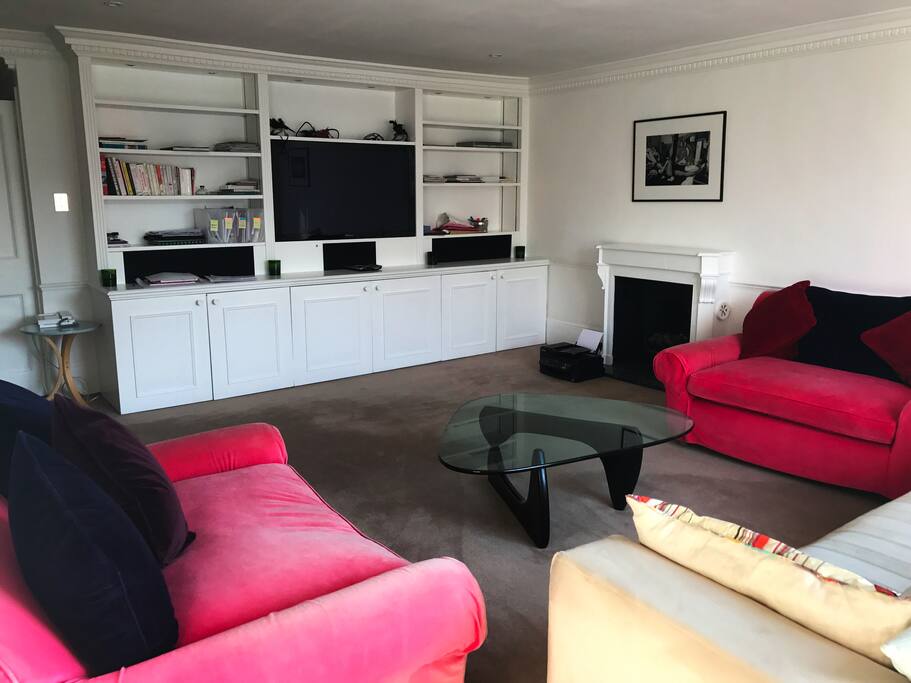 living room with TV