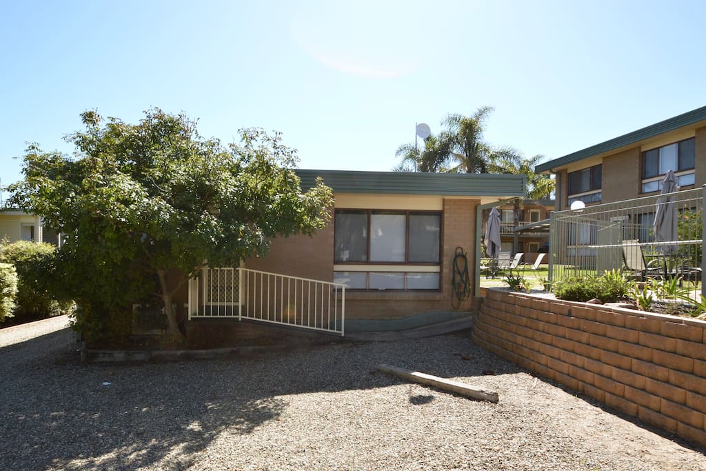 Unit 8 with carpark outside front door.